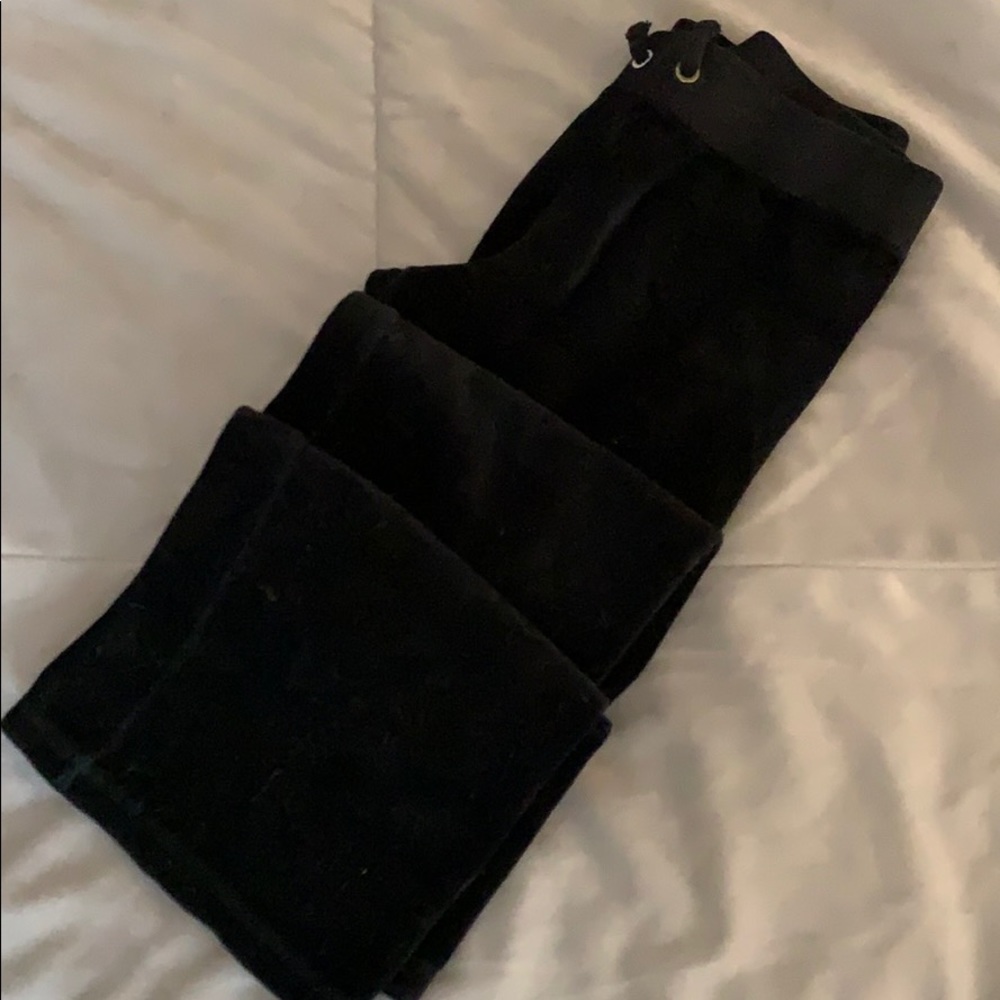 Juicy Girls black velvet lounge pants
